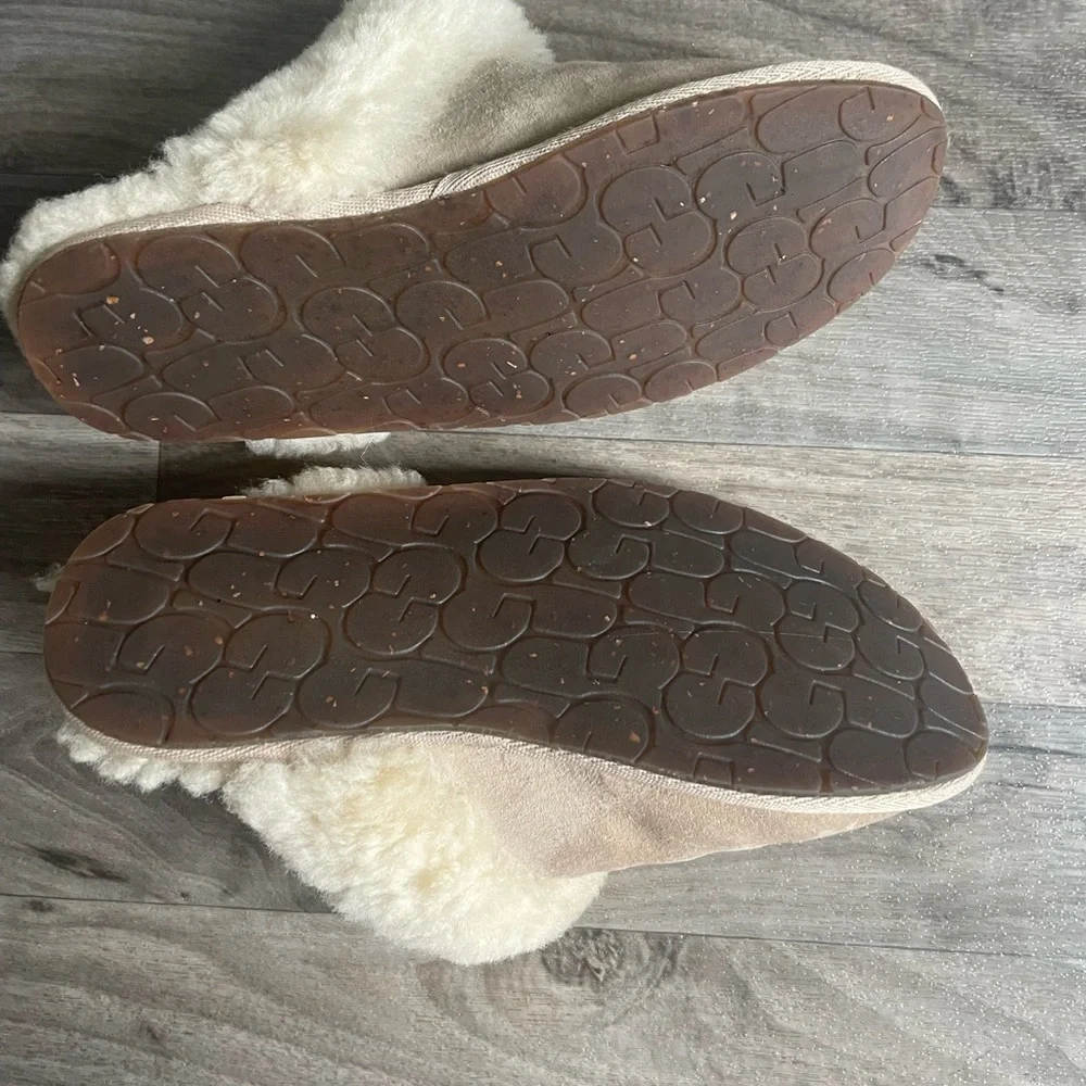 UGG Tan Sheepskin Slippers - Picture 5 of 10